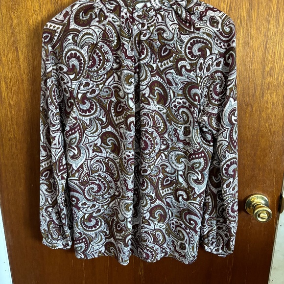 Michael Michael Kors Paisley Blouse with Gold Chain Sz M - Picture 6 of 6